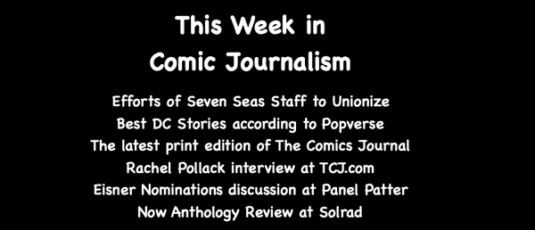 This Week in Comics Journalism- May 28th, 2022